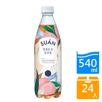 味丹 究•選SUAN氣泡蜜桃紅茶540mlx24入/箱【愛買】
