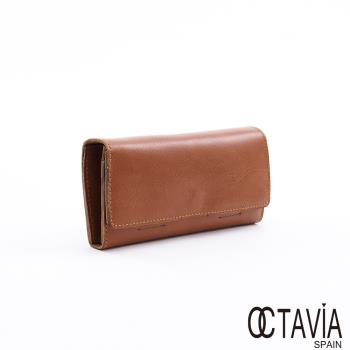 OCTAVIA 8 真皮 純粹手感2MM純色小牛皮二折長夾