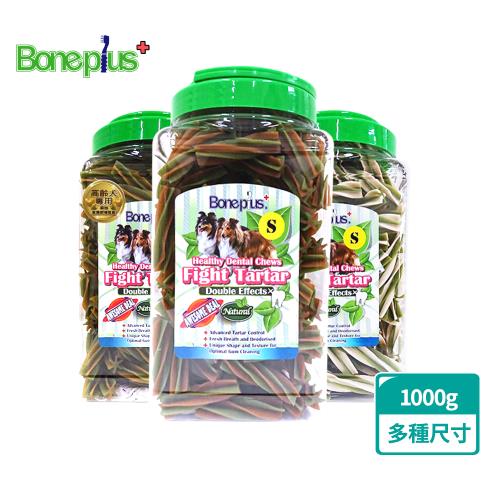 Bone Plus 六星雙效潔牙棒桶裝1000G(狗零食、狗潔牙、耐咬、寵物潔牙、寵物零食)