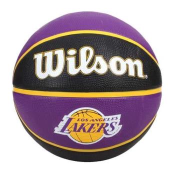 WILSON NBA隊徽系列 湖人隊橡膠籃球#7-訓練 室外 7號球