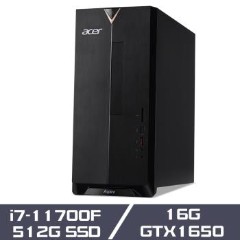 Acer宏碁 Aspire TC-1660 獨顯電腦 i7-11700F/GTX1650/16G/512G SSD/桌上型電腦