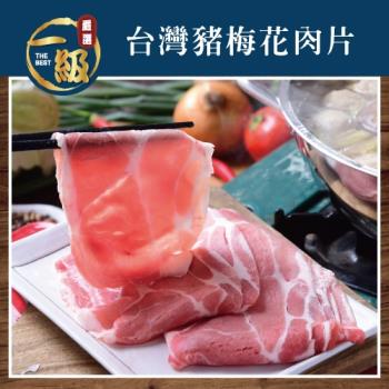 【一級嚴選】台灣豬梅花肉片6包組(300gx6盒)