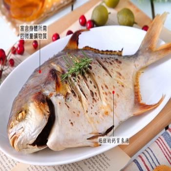 【海之醇】優質野生正白鯧魚-4隻組(380g±10%/隻)