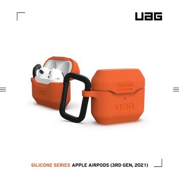 UAG AirPods 3 耐衝擊防塵矽膠保護殼-橘