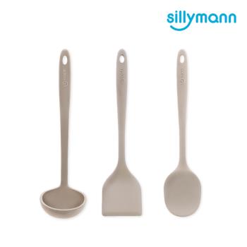 【sillymann】一體成型三件組（煎鏟+拌炒勺+湯勺）-可可灰(可進洗碗機高溫清潔可沸水消毒)