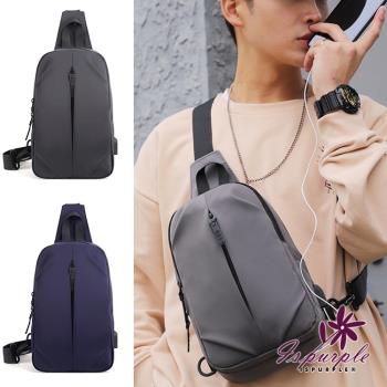 iSPurple 都會元素＊防水充電斜垮單肩背包 2色可選