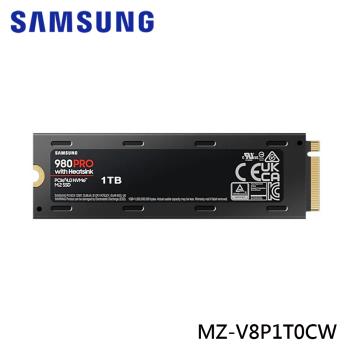 SAMSUNG 三星 980 PRO PCIe 4.0 NVMe M.2 固態硬碟 1TB (含散熱片) MZ-V8P1T0CW