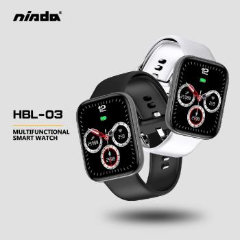 一機雙錶帶【NISDA】Kooper 酷跑三代 全觸控彩屏防水型大錶面 心率偵測紀錄血壓血氧 防水運動手環 (HBL-03)