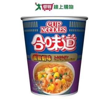 日清合味道酸辣蝦味杯麵74G【兩入組】【愛買】