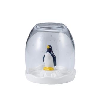 【日本 sunart】雪球玻璃杯 - 企鵝(附蓋)
