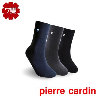 【pierre cardin 皮爾卡登】甲殼素寬口紳士休閒襪7雙組(紳士襪/男襪/休閒襪)