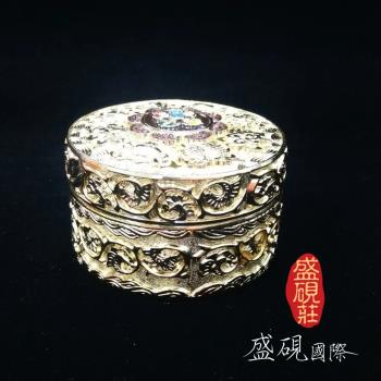 【盛硯莊佛教文物】小圓罐金銅八吉祥香爐(吉祥寶物香爐)