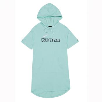 KAPPA義大利女吸濕排汗針織連帽衫 絲藍綠 台灣製 31181LWU7U