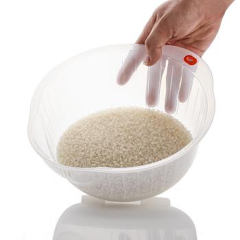 日本製造INOMATA洗米(蔬果)專用大型瀝水籃2入裝