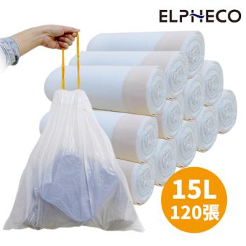 美國ELPHECO 拉繩束口垃圾袋15L ELPH101 兩組