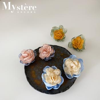 【my stere 我的時尚秘境】韓國時尚網紗唯美花朵耳環