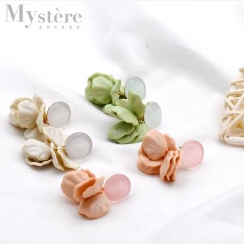 【my stere 我的時尚秘境】S925銀針~韓國氣質貝殼花瓣耳環