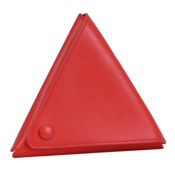 BOTTEGA VENETA 651441 小牛皮三角釦式卡片零錢包.紅