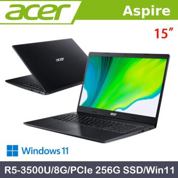 Acer Aspire 15吋 效能筆電  R5-3500U/8G/PCIe 256G SSD/Win11/A315-23-R399 黑