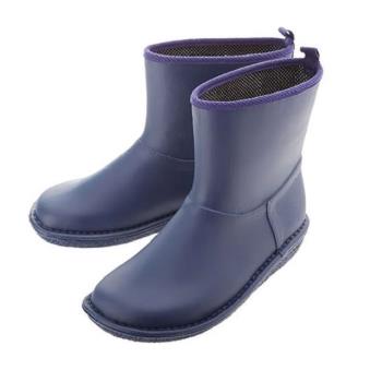 【Charming】日本製 時尚造型【個性雪靴雨鞋】藍色-712