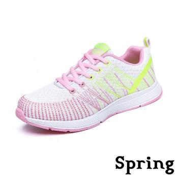【spring】運動鞋 機能運動鞋/時尚彩線飛織機能大底運動鞋 白
