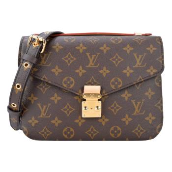 Louis Vuitton Pochette Metis 帆布印花S型扣鎖手提斜背包(卡其棕)