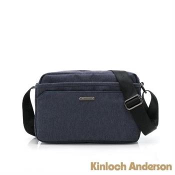 【Kinloch Anderson】Force極簡造型多隔層斜側包(藍色)