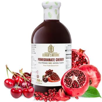 Georgia紅石榴櫻桃原汁(750ml/瓶) 非濃縮還原果汁 x6瓶