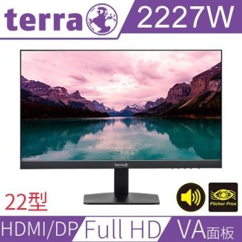 Terra沃特曼  2227W 22型 VA面板 FHD不閃屏抗藍光螢幕