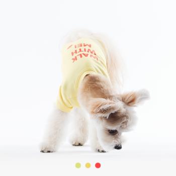 Sniff寵物狗狗貓咪時尚簡約春夏季薄款字母運動T恤泰迪小型犬衣服