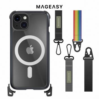MAGEASY iPhone 14 6.1吋 Odyssey+ M 超軍規防摔磁吸掛繩手機殼 