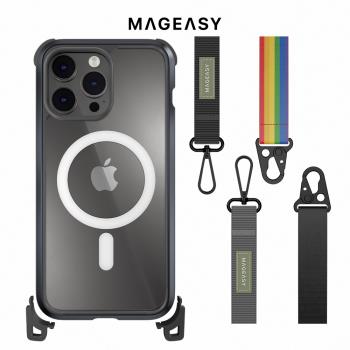 MAGEASY iPhone 14 Pro 6.1吋 Odyssey+ M 超軍規防摔磁吸掛繩手機殼 