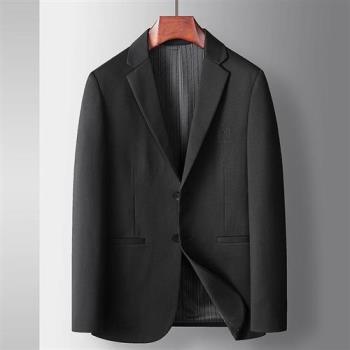 【巴黎精品】西裝外套休閒西服-輕奢商務黑色經典男外套p1ac68