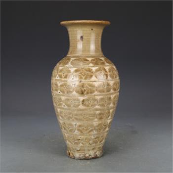 宋磁州窯銅錢紋觀音瓶花瓶
