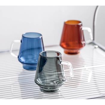日式簡約創意彩色耐熱玻璃杯210ml