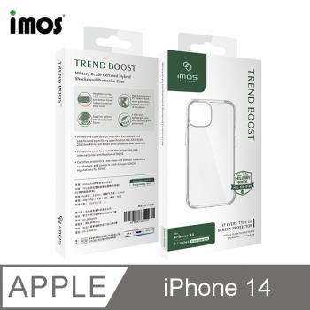 imos case iPhone 14 美國軍規認證雙料防震保護殼 透明