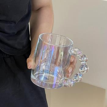 簡約珠光色玻璃杯330ml