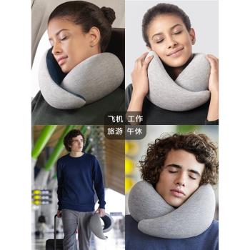 Ostrich Pillow鴕鳥枕旅行U型枕頭脖子午睡枕u形護頸椎枕睡覺神器