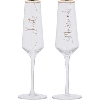 【CreativeTops】Ava香檳杯2件(結婚吧250ml)
