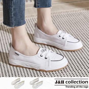 【J&H collection】簡單真皮休閒運動小白鞋(現+預  灰色 / 黑色 / 綠色)