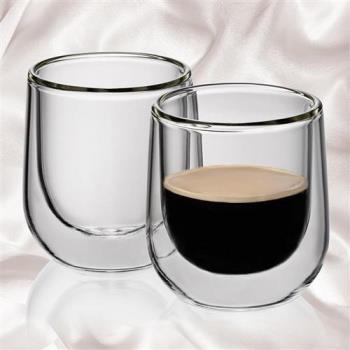 【KELA】雙層玻璃濃縮咖啡杯2入(60ml)