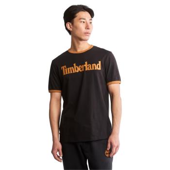 Timberland 男款黑色LOGO印花有機棉短袖T恤A6RKSP56