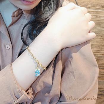 焦糖小姐 Ms caramelo 小藍花朵手鍊 鋯石手鍊