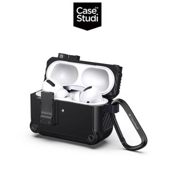 CaseStudi AirPods Pro 2/1 Impact 充電盒磁扣防摔保護套-黑色