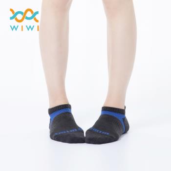 【WIWI】活力運動抑菌船型除臭襪(黑藍色 女M-XL)