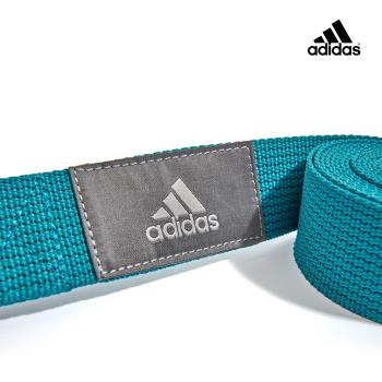 Adidas 編織瑜珈伸展帶 孔雀藍