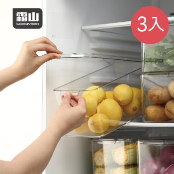 日本霜山 冰箱蔬果生鮮收納盒(附蓋)-3入