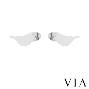 【VIA】動物系列 可愛小鳥造型白鋼耳釘 造型耳釘 鋼色