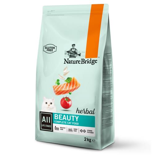 【NatureBridge 自然主義】草本貓糧 全齡貓-美毛(雞肉鮭魚+百合根) 2KG