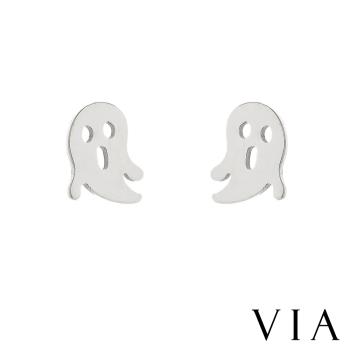 【VIA】節日系列 鬼怪幽魂造型白鋼耳釘 造型耳釘 鋼色